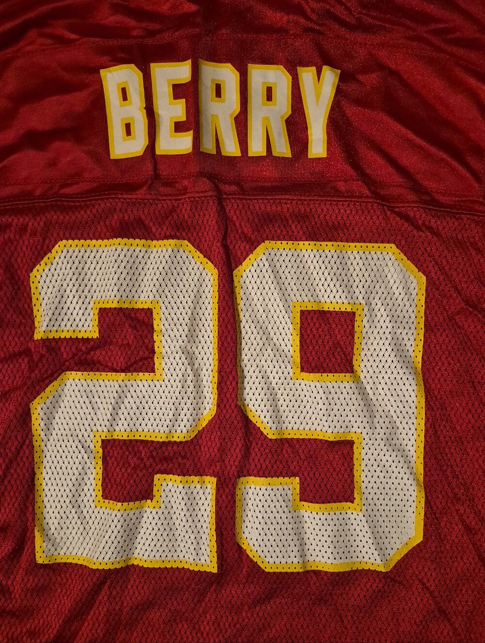Kansas City Chiefs Eric Berry Reebok Red Football Jersey Mens Sz Large - Picture 6 of 8